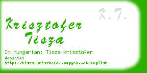 krisztofer tisza business card